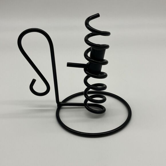 Vintage Hand Wrought Iron Spiral Colonial Courting Candle - Picture 1 of 8